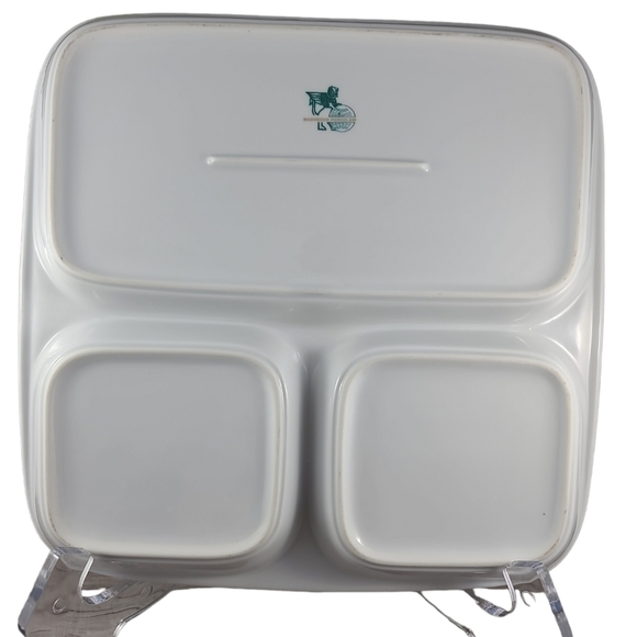 MAGHSOUD Porcelain Divided Appetizer hors d'oeuvre Divided Serving Dish Gold - Picture 2 of 4